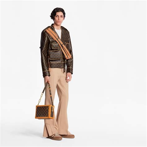 louis vuitton monogram brown admiral leather jacket|Louis Vuitton football player.